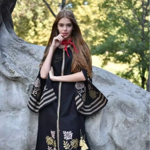 Women Cotton Embroidered Maxi <b>Dress</b> <b>Boho</b> Chic Floral Long Sleeve Loose Fit Casual <b>Summer</b> Beach <b>Dress</b> - Product Image 1