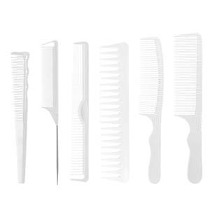 Ensemble de peignes professionnels blancs pour la coupe de cheveux, en plastique de bonne qualité, pour tondeuse, coiffure et dégradé - Product Image 1