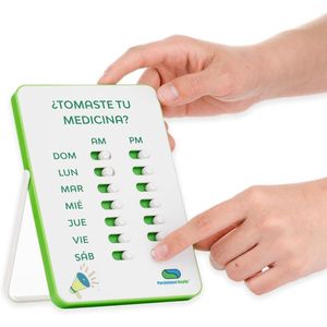 Organizer per Pillole con Promemoria Visivo 7 Giorni AM PM, Contenitore Scorrevole per il Monitoraggio dei Farmaci, Fine alle Complicanze con i Farmaci - Product Image 1