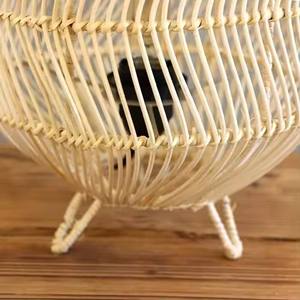 Pot de fleurs en rotin naturel / bambou / jacinthe d'eau / jonc de mer et support en rotin, décoration intérieure, artisanat rustique moderne - Product Image 3