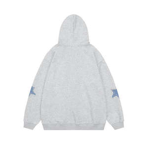 เสื้อคาร์ดิแกนผู้ชายสไตล์ยุโรปอเมริกัน ผ้าฝ้าย 100% ระบายอากาศได้ดี คอวี ทรงหลวม ปักลายดาว สำหรับฤดูใบไม้ร่วง มีกระเป๋า - Product Image 4