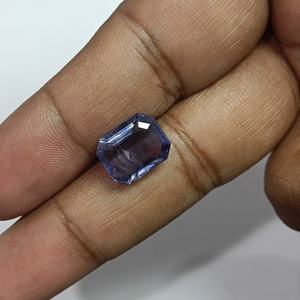 Zafiro azul octogonal natural de 7.57 quilates de Sri Lanka, piedras sueltas para la fabricación de joyas y anillos, tabla Ratti 8.25 BSTN-03 - Product Image 1