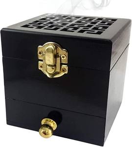 Porte-encens artisanal en bois et résine pour le Ramadan et l'Aïd – Cadeau festif élégant et personnalisé – Brûleur Mabkhara et brûleur Oud tendance - Product Image 6