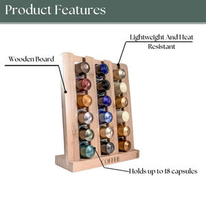 Organisateur de capsules de café en bois massif haut de gamme pour <span class=keywords><strong>Nespresso</strong></span>, K-Cup et capsules d'espresso - Product Image 3