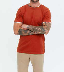 T-shirts pour hommes en coton peigné 100% vierge de haute qualité, 260 g/m², personnalisables avec logo imprimé, confortables, prix de gros - Product Image 1