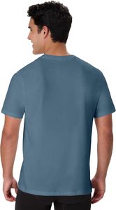 T-shirt en coton uni pour homme, coupe classique, manches courtes, col rond, jersey décontracté, tricoté, respirant, teinture unie - Product Image 3