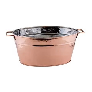 Bañera de Metal Decorativa para Bebidas Frías, Enfriador de Acero Inoxidable para Fiestas, Cubo para Vino y Cerveza, Uso en Mesa - Product Image 5