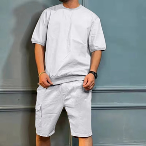 Ventes en gros de ensembles courts pour hommes, tenues en 2 pièces, ensembles décontractés d'été, t-shirt et short pour hommes - Product Image 6