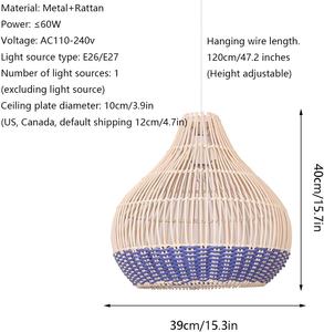 Objets décoratifs en forme de fruits en bambou et rotin tressé |   Fruits décoratifs pour les tables de cuisine et la décoration intérieure. - Product Image 4