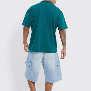 Camiseta de Manga Corta para Hombre, Estilo Holgado, Hombros Caídos, 100% Algodón, Transpirable, Ecológica, con el Mejor Diseño, Gran Venta - Product Image 3