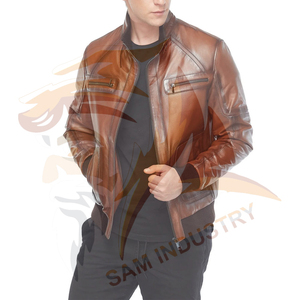 Veste en cuir véritable à manches longues, dernier design, haute qualité, style populaire, vestes en cuir pour hommes en vente en ligne - Product Image 6