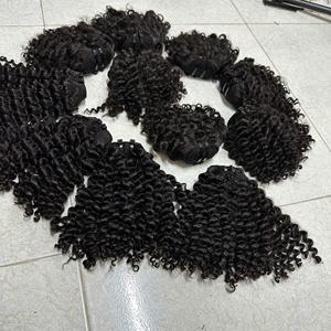 Pelo crudo paquete vietnamita cabello humano precio al por mayor sin pegamento HD birmano pelucas rizadas para mujeres negras suelta rizada onda profunda - Product Image 1