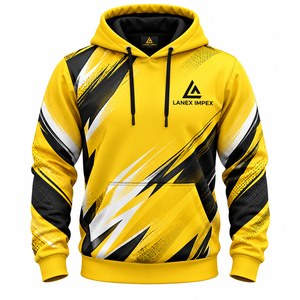 Sweat-shirts à capuche personnalisés en sublimation pour la vente en gros, avec motifs imprimés sur toute la surface, unisexes, à enfiler, vêtements avec logo personnalisé - Product Image 2