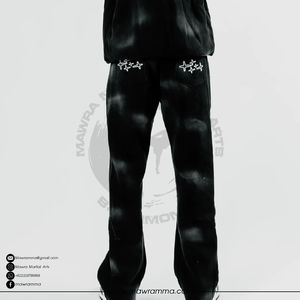 Pantalones Anchos de Felpa 100% Algodón con Logotipo Personalizado, Transpirables, de Secado Rápido, con Efecto Desgastado por el Sol, Pantalones Deportivos Bordados para Hombre - Product Image 6