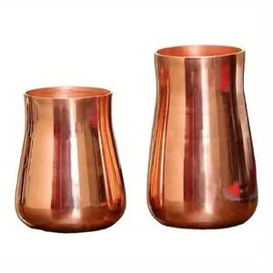 Lot de 2 gobelets en cuivre martelé de qualité supérieure, faits à la main, pour la maison et la cuisine, réutilisables et traditionnels - Product Image 5
