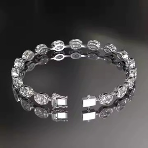 14k Gold Lab Grown Diamond Tennis <b>Bracelet</b> for Women, Emerald Cut Diamond Tennis <b>Bracelet</b>, Emerald Diamond Women <b>Bracelet</b> - Product Image 6