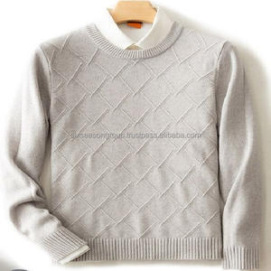 Suéter de Lana de Cachemira de Alta Calidad para Hombre, Otoño Invierno, Manga Larga, Antiarrugas, Fabricante de Prendas de Punto, Diseño Personalizado con Logotipo - Product Image 4