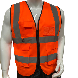 Hi Vis Safety <b>Vest</b> Stand Collar Quick Dry Reversible Breathable Waterproof Workwear Fabric Customizable Colors/Logos <b>Men</b> - Product Image 1