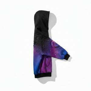 <b>Men's</b> Galaxy Printed Hoodie Sublimation Regular Fit Casual Knitted Polyester Breathable Spring Style with Pocket Sublimation - Product Image 4