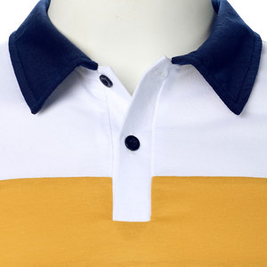 Camiseta de Manga Corta para Hombre, Tejido Sólido, Corte Regular, Cuello Redondo, Casual, Ecológica, Transpirable, Mezcla de Poliéster/Algodón, Blanca, Azul Marino, Amarilla - Product Image 6