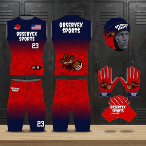 American flag football uniform hoodie with <b>compression</b> <b>shorts</b> high quality sublimated custom 7v7 football uniform for club teams - Product Image 6