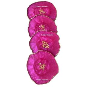 Posavasos de resina epoxi con diseño de purpurina de la mayoría de la calidad para posavasos de resina para decoración del hogar de la India - Product Image 1