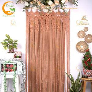 Fait à la main moderne décor à la maison coton corde tissé gland tenture murale beaucoup de couleurs rideau macramé porte du Vietnam - Product Image 1