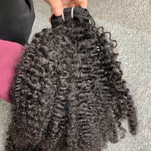 Venta al por mayor rizos birmanos mechones de pelo crudo sin procesar Virgen Natural 100% vendedores de pelo rizado birmano crudo vietnamita - Product Image 2