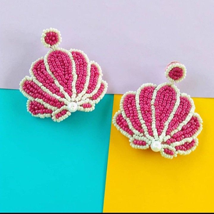 Boucles d'oreilles pendantes bohèmes brodées de fleurs, faites à la main avec perles de cristal, bijoux ethniques, clous d'oreilles en perles de rocaille pour costumes - Product Image 6