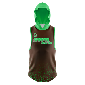 Hoodie sans manches à capuche pour homme, avec logo sur le devant, en polaire, polyester/coton, coupe classique, vêtements de sport d'hiver - Product Image 1