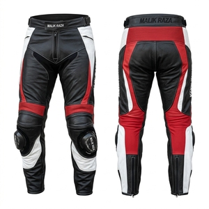 Pantalon de moto en cuir véritable fait main, sur mesure, pour homme et femme, taille personnalisée, pour la conduite - Product Image 2