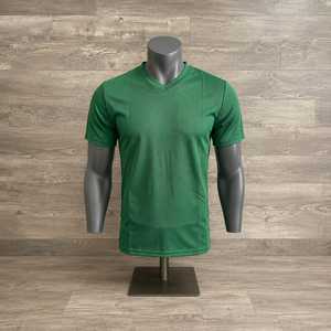 Camiseta de algodón con cuello en V para hombre, elegante, de tela suave, transpirable, cómoda, informal, de media manga, para verano, uso diario. - Product Image 1