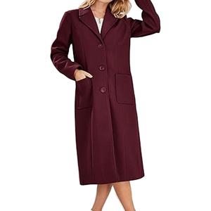 เสื้อโค้ทขนสัตว์ถักแบบใหม่สำหรับผู้หญิง ทรงปกติ ระบายอากาศได้ดี ไซส์ใหญ่ สไตล์ลำลอง ใส่สบาย เหมาะสำหรับฤดูใบไม้ร่วง - Product Image 1