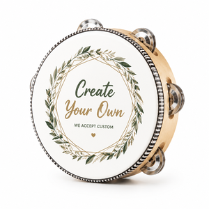 Tamburello in Legno da 10 Pollici, Personalizzabile con Logo e Motivo, Strumento a Percussione per Matrimoni, Natale, Festival, Vendita all'Ingrosso - Product Image 1