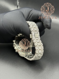 Reloj de Hombre Moderno de Acero Inoxidable con Diamantes Moissanite, Joyería de Lujo para Venta al por Mayor y Minorista - Product Image 4