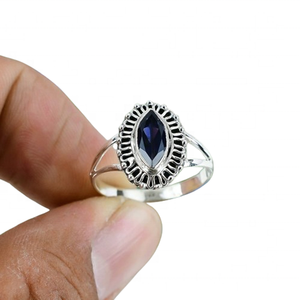Best Design Classic Lolite Agate Cabochon Women's <b>Ring</b> Handmade 925 Sterling Silver Rhodium Prong Setting Trendy Wedding Fashion - Product Image 1