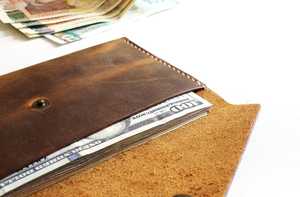 Portefeuille en cuir à double compartiment, longue pochette enveloppe, pochette à monnaie élégante, porte-cartes extensible pour espèces - Product Image 2