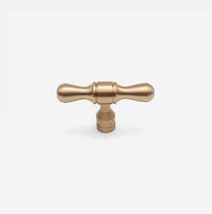 Poignée de meuble moderne en laiton en forme de T, design traditionnel, finition dorée, durable, pour commode, quincaillerie de cuisine, armoire de salle de bain - Product Image 2