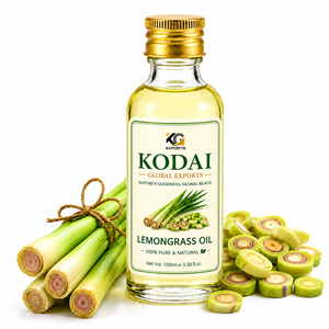 Aceite Esencial de Limoncillo de Tamil Nadu 100% Puro y Natural de Primera Calidad, Destilado al Vapor, para Aromaterapia y Cuidado Facial, Kodai Global Export - Product Image 1
