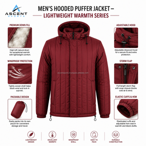 Chaqueta Acolchada con Cierre Completo para Hombre, Ligera, Cálida, Informal, para Invierno, para Actividades al Aire Libre, Aislante, Fabricante OEM ODM - Product Image 6