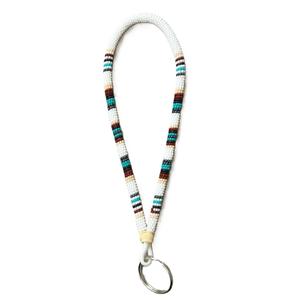 Collier porte-badge fait main en perles de rocaille, élégant cordon porte-clés en perles de rocaille fait main - Product Image 4