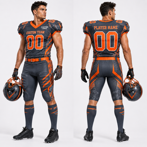 Custom American Football Uniform Jersey <b>Pants</b> Set Quickdry Polyester <b>Mesh</b> Athletic Teamwear Personalized Sublimation Embroidered - Product Image 6