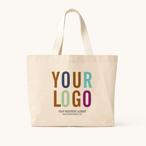 Premium Eco-Friendly Lightweight Minimalist Cotton <b>Canvas</b> <b>Tote</b> Bag Long Shoulder Handles | Custom Printed Shopping Bag - Product Image 1