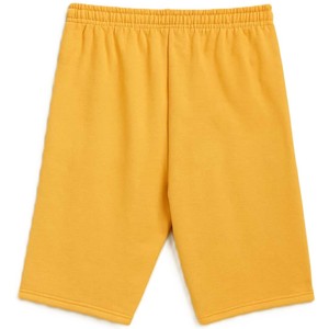 Shorts en tissu éponge personnalisés en poly/coton, avec cordon de serrage et taille élastique, coloris orange, royal et blanc, style décontracté et sportif, respirant, pour la gym - Product Image 2