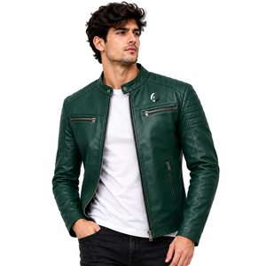 Veste en cuir classique pour homme, conçue pour un confort premium, un style raffiné, une durabilité durable et un look moderne et confiant. - Product Image 1