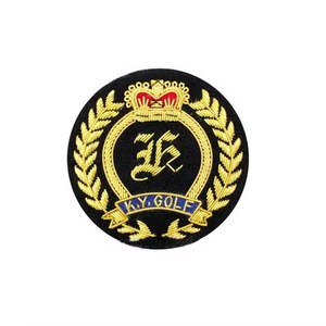 Badges en fil métallique personnalisés haut de gamme avec design artisanal pour vestes et chapeaux, badges scolaires faits à la main, badges en tissu à coudre - Product Image 6