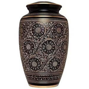 Urne funéraire bleu nuit à motif fleur de cerisier Sakura pour crématorium, provenant directement du fournisseur - Product Image 5