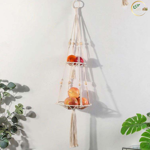 Estante de Pared Redondo de Yute Tejido a Mano, Ecológico y Sostenible, Estilo Art Deco, Decoración Rústica para Interiores Modernos - Product Image 2