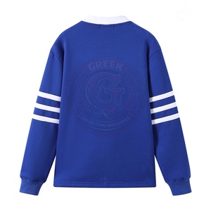 Fraternity Beta Blue Knitted <b>Cardigan</b> Women's Sweater Greek Embroidery PBS Letter V-Neck 100% Cotton Full Sleeve University Wear - Product Image 2