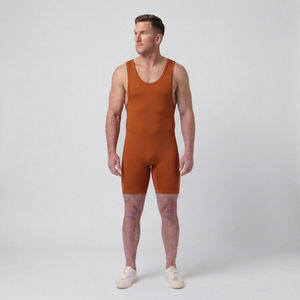 Custom <b>Men's</b> Wrestling Singlet Breathable Sublimation Spandex One Piece Weightlifting <b>Bodysuit</b> Powerlifting Training Uniform - Product Image 3